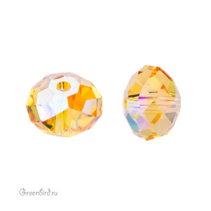 Swarovski 5040 Бусина Бриолетт 8х5 мм, светлый топаз с мерцанием 2X (#226SHIM2), 1 шт.