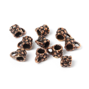 "Мхи и травы", коннектор-бейл, ант. бронза, 1 шт. (#2882)