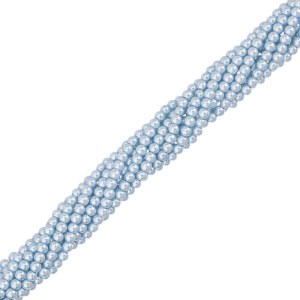 Жемчуг Crystalbird, круглый, 3 мм, Blue, нить (#81)