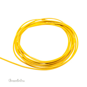 Кожаный шнур "Yellow", 1.5 мм, 1 метр (LTYE1.5)