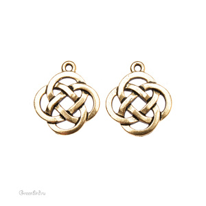 Подвеска "Кельтский круг", ант. золото, 1 шт. (#TC-7505)