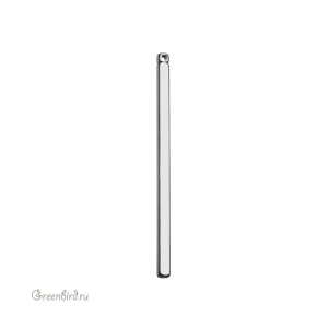 Подвеска-палочка прямоуг. 40 мм, родий, 1 шт. (#SVA-BASE-303R)