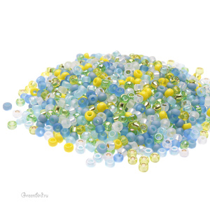 Бисер японский круглый MIYUKI Round 11/0, микс Lagoon (#MIX06), 10 г