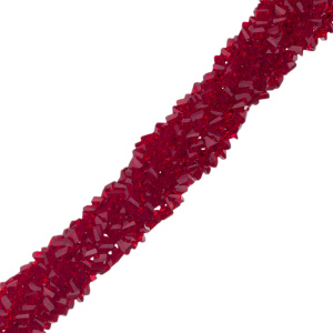 Бусины граненые "Крошка", красный, нить (#SVA-GLB-40)