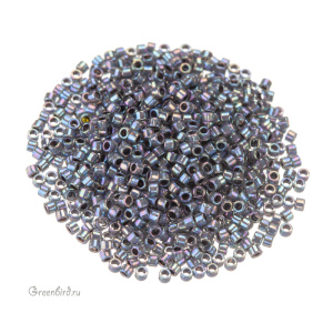 Бисер TOHO Aiko 11/0 окрашенный изнутри, радужный серый (#1820), 4,5 г