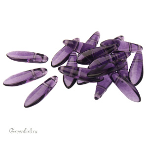 Dagger 2 отверстия 5x16mm, Tanzanite, 1 шт. (#20510)