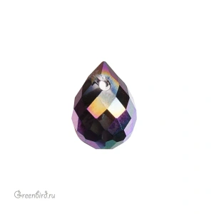 Бусина-подвеска граненая "Капля" 10,5 х 8 мм, Sсarab, 1 шт (#SVA-BEAD-407)