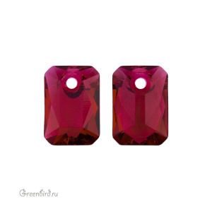 Swarovski 6435 подвеска Октагон 9 мм, алый (#276), 1 шт.