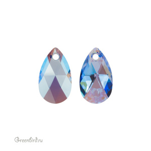 Swarovski 6106 подвеска Капля 16 мм, светлый сапфир с мерцанием (#211SHIM), 1 шт.