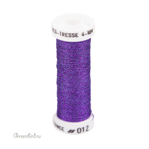 Металлизированная нить Tresse #4 AVAS, фиолетовый, 10 м (#4-012)