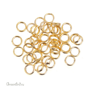 Соединительные кольца двойные 6 мм, золото (#SVA-Rings-021G)