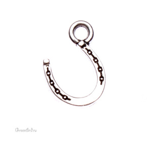 Подвеска "Подкова", ант. серебро, 1 шт. (#TC-2281)