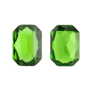 Crystalbird 4627 Октагон 14x10 мм, папоротник зеленый (#291UF), без фольгирования, уп. 4 шт.