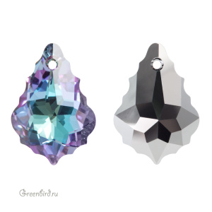 Swarovski 6090 подвеска Барокко 22x15 мм, витражный светлый (#001VL), 1 шт.