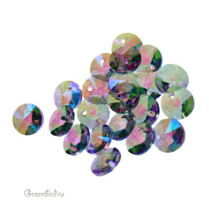Swarovski 6428 подвеска Мини Диск 6 мм, райское сияние (#001PARSH), 1 шт.