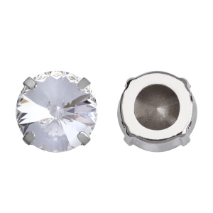 Кристалл в оправе 1122C Rivoli 14 мм Crystalbird - Crystal (#001), родий, 1 шт. (#CBCS-0040)