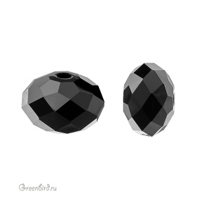 5040 Бусина Briolette Bead 8х5mm – Jet (#280)