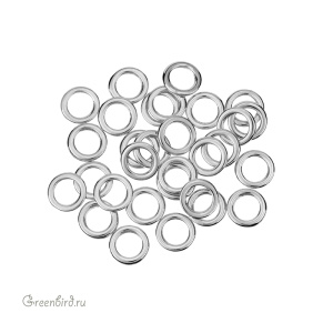 Коннектор-кольцо "Мини" 6 мм, родий, 30 шт. (#CR01R)