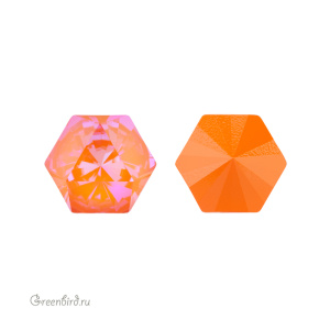 Swarovski 4699 Призматический гексагон 9,4x10,8 мм, оранжевое сияние делайт (#001L146D), 1 шт.