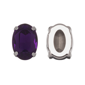 Crystalbird 4120 ÐÐ²Ð°Ð» 14x10 Ð¼Ð¼ Ð² Ð¾Ð¿ÑÐ°Ð²Ðµ, ÑÐ¾Ð´Ð¸Ð¹, Ð¿ÑÑÐ¿ÑÑÐ½ÑÐ¹ Ð²ÐµÐ»ÑÐ²ÐµÑ (#K277), 1 ÑÑ.