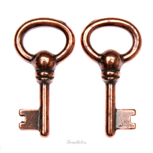 Подвеска "Овальный ключ", ант. медь, 1 шт. (#TC-2336)