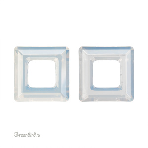 4439 Square Ring 14 мм – White Opal (#234)
