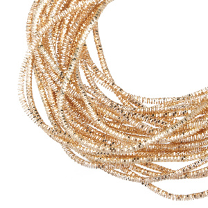 Канитель трунцал 1.2 мм, бледное золото (KAN4983)