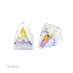 Swarovski пришивные 3296 Шип квадратный 10х10 мм, прозрачный радужный (#001AB), 1 шт.