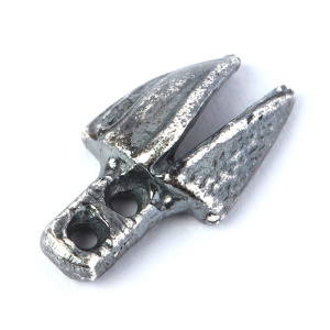 "Птаха", центральный элемент, ант. серебро, 1 шт. (#С3963)