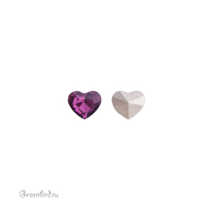 Swarovski 4883 Мини-сердце 3,6x3,1 мм, аметист (#204), 1 шт.