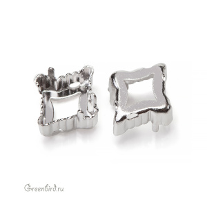 4927 Оправа для Rhombus Tribe 14x12 мм, родий