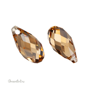 Swarovski 6010 подвеска Бриолетт 11x5,5 мм, светлый колорадский топаз (#246), 1 шт.
