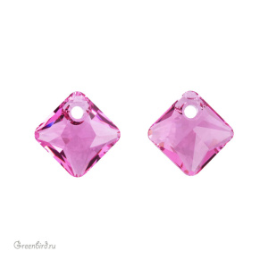 Swarovski 6431 подвеска Принцесса 9 мм, розовый (#209), 1 шт.