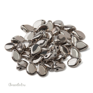 Pip Beads 5x7mm, Jet/Argentic Full, 5 гр (#23980/27500)