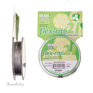 Тросик flex-rite 21 – 0,35 мм, прозрачный #FL21X(014CL)30