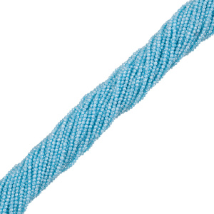 Бусины Циркон 2 мм, голубой, нить (#CN-ZRCN-019)