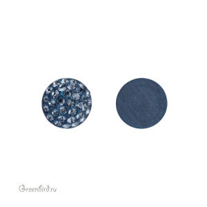 Swarovski 86601 Кабошон с кристальным паве 8 мм, монтана (#207), 1 шт.