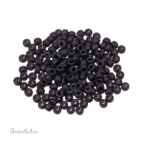 Бисер чешский Matubo цилиндрический 8/0, Matte Jet (#M23980), 5 г