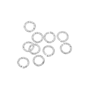 Витые соединительные кольца 6 мм, светлое серебро, 10 шт. (#CN-RG-006S)