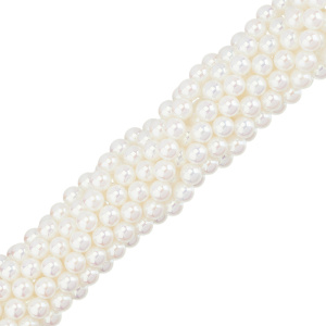 Жемчуг Crystalbird, круглый, 8 мм, Luster Light Cream, нить (#512)