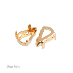 4328 Оправа для ювелирного кристалла Pear 10х6 мм, золото