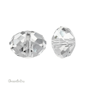 Swarovski 5040 Бусина Бриолетт 12х8 мм, прозрачный (#001), 1 шт.