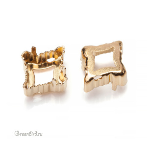 4927 Оправа для Rhombus Tribe 19x17 мм, золото