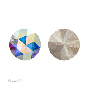 1401 Rose Cut Round Stone 10 мм – Crystal Aurore Boreale (#001AB)
