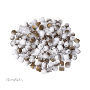 Fire Polish True 2 мм, Chalk White Matte Valentinite (#03000/22671)