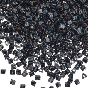 Бисер TOHO Triangle 11/0 hybrid Пикассо, черный (#Y302), 10 г
