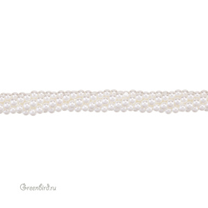 Crystalbird Жемчуг круглый 3 мм, светло-кремовый, нить (#11)