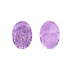 Crystalbird Фианит Овал 14x10мм, фиолетовый, 1 шт. (#CBFN-OS-06)