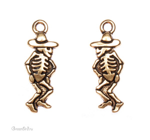 Подвеска "Танцующий сеньор", ант. золото, 1 шт. (#TC-2316)