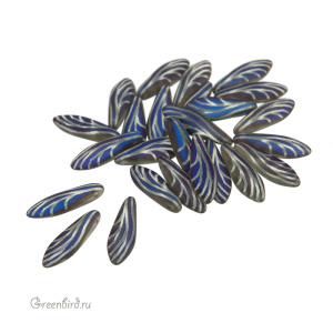 Glass Daggers 5x16mm, Yellow Transparent Lsr Matte Wing, 1 шт. (#80130/22773DW)